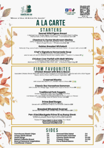 A LA CARTE Menu