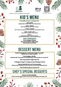 KID’S MENU & DESSERTS MENU at The Farmers Boy Inn