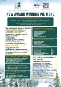 The Pie Menu at The Farmers Boy Inn, Gloucestershire