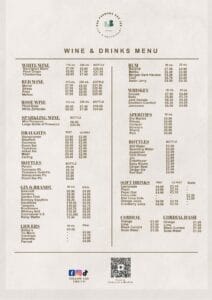 The Wine & Drinks Menu at The Farmers Boy Inn, Gloucestershire